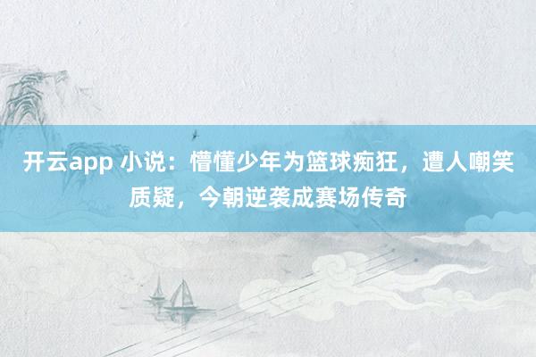 开云app 小说：懵懂少年为篮球痴狂，遭人嘲笑质疑，今朝逆袭成赛场传奇