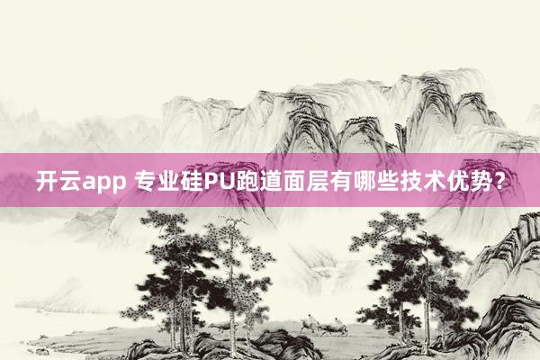 开云app 专业硅PU跑道面层有哪些技术优势？